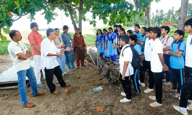 Students gathered for the biodiversity session